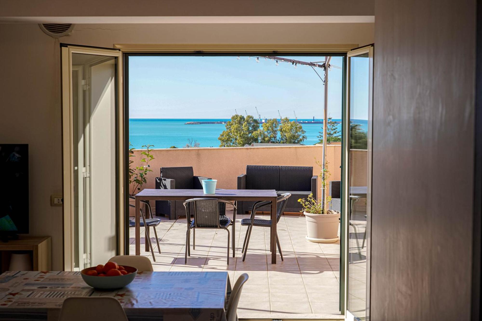 Apartamento Attico Terrazza Cielomare Seaview Pozzallo Exterior foto